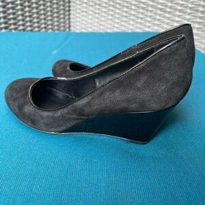 Franco Sarto Black Suede Wedge Heels 
Shoes